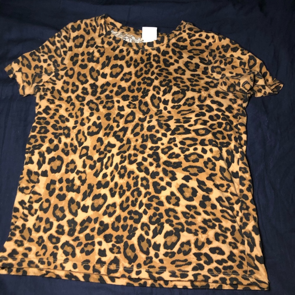 H&M cheetah print shirt